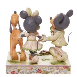 Mickey, Minnie og Pluto - White Woodland 