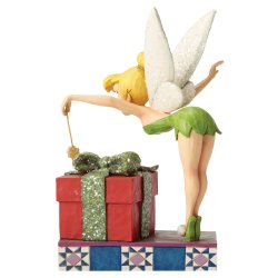 Tinkerbell med julegave - Fe - Klokkeblomst 