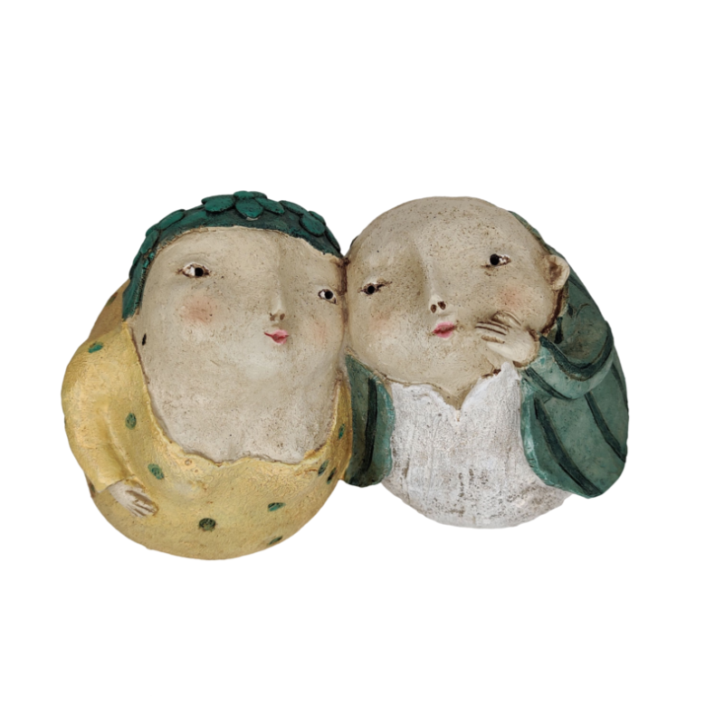 Beryl og George Skulptur - Deko Roly Poly-familien