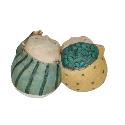 Beryl og George Skulptur - Deko Roly Poly-familien
