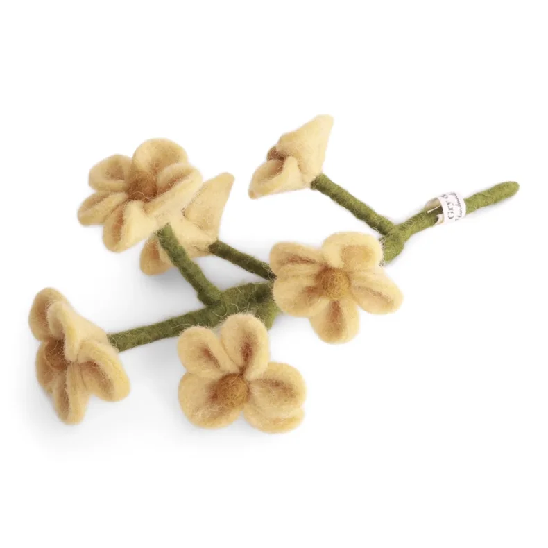 Filt Blomst Gul Stilk - Gry og Sif 