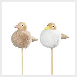 Hvid Kylling Pind til Dekoration - Kreativ Hobby