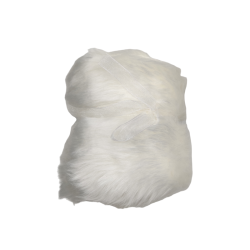 Hvid Pels-Look b�nd Dekoration - Kreativ Hobby