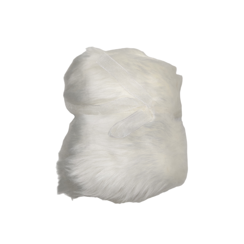 Hvid Pels-Look b�nd Dekoration - Kreativ Hobby