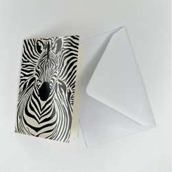 Zebra - Kort med Kuvert