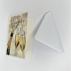 Stort Tillykke - Kort med Kuvert