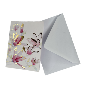 Rosa og Guld - Kort med Kuvert