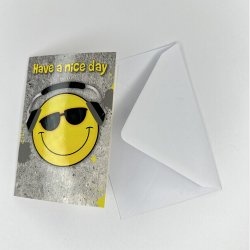 Smiley - Kort med Kuvert