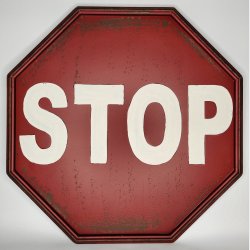 "STOP" Metal skilt til v�g