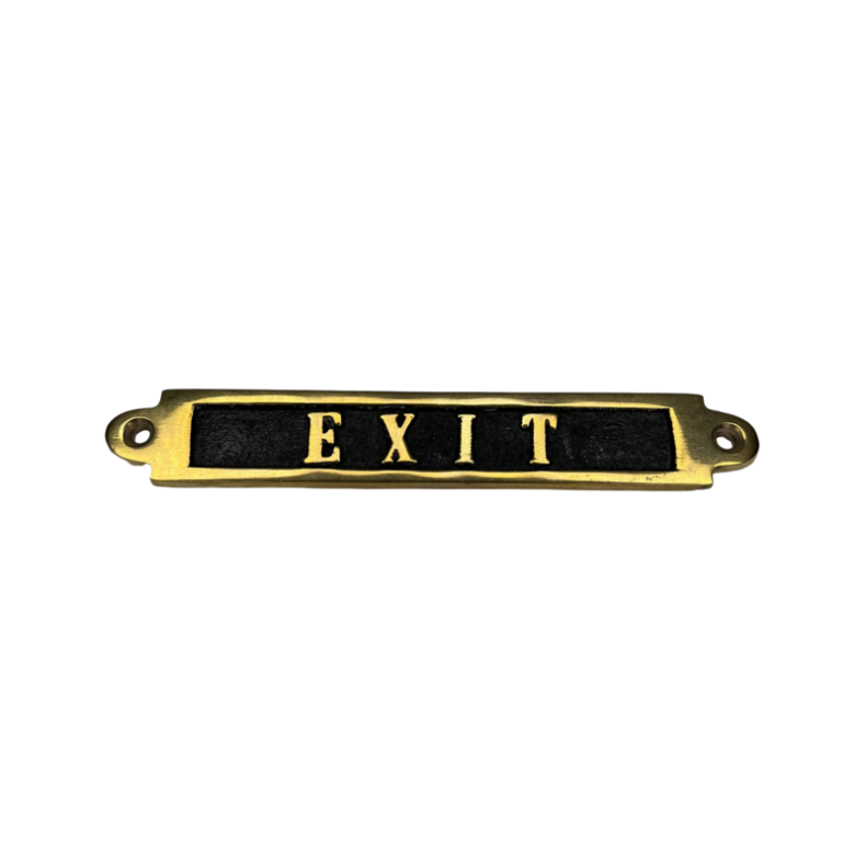 Exit Skilt i Messing