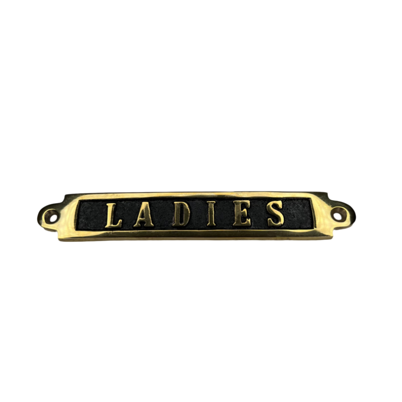 Ladies Skilt i Messing