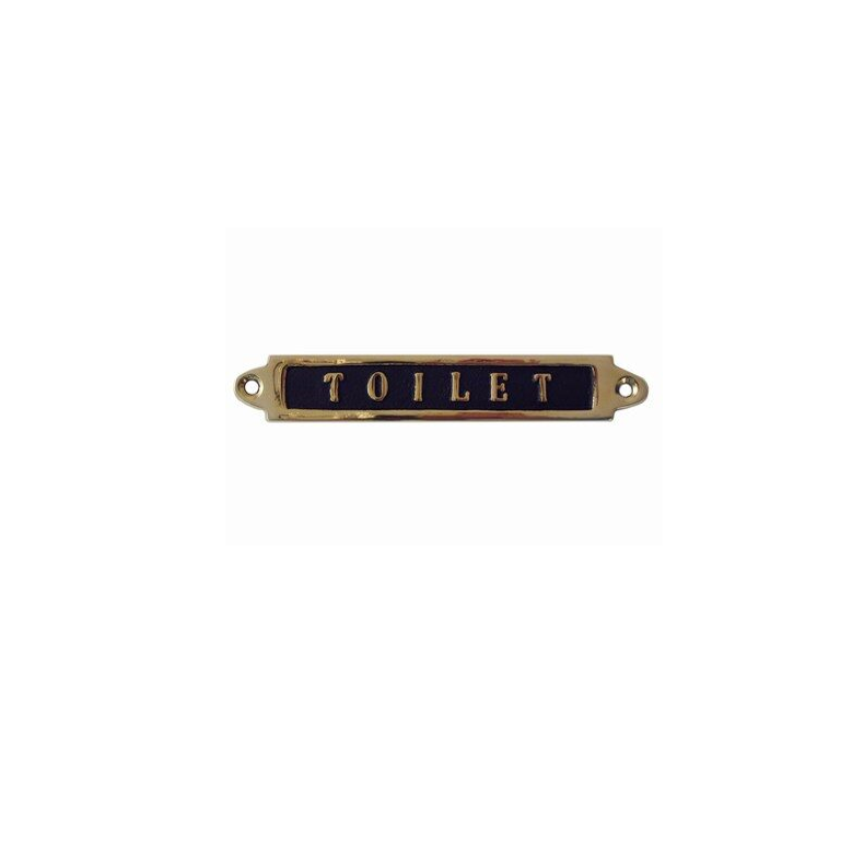 Toilet Skilt i Messing
