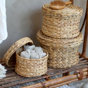Mellem Vandhyacint Kurv med l�g - Chic Antique 