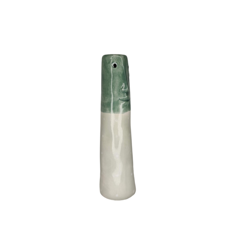 Prik Grn Vase m. Ansigt (Speedtsberg)