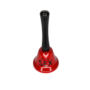 R�d Bordklokke med tekst