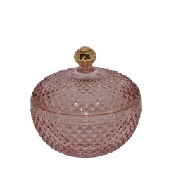 Rosa glas sk�l med l�g - (La Vida)  