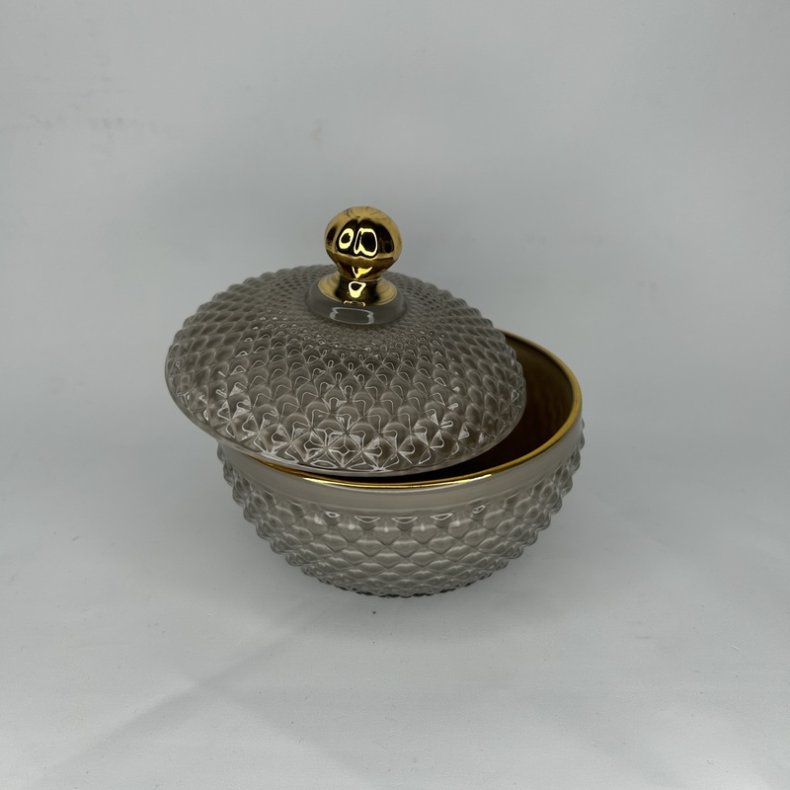 Lille Gr� glas sk�l med l�g - (La Vida)  