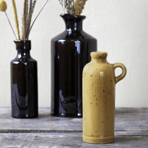 Vase i smuk Karrygul - Flaske Chic Antique