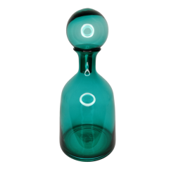 Turkis Glas Vase med l�g (J-Line)