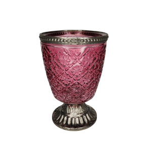 Cykame Glas Pokal med metal fod og top