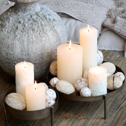 64 t Creme Bloklys m. Bladmnster