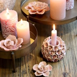 Rosa Deco Blomst 11 cm - Chic Antique