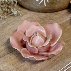Rosa Deco Blomst 8,5 cm - Chic Antique