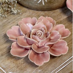 Rosa Deco Blomst 11 cm - Chic Antique