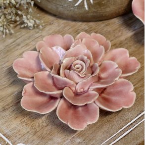 Rosa Deco Blomst 11 cm - Chic Antique