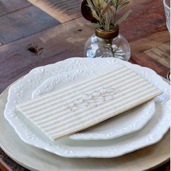 Honning med Stribe - Serviet (Chic Antique) 