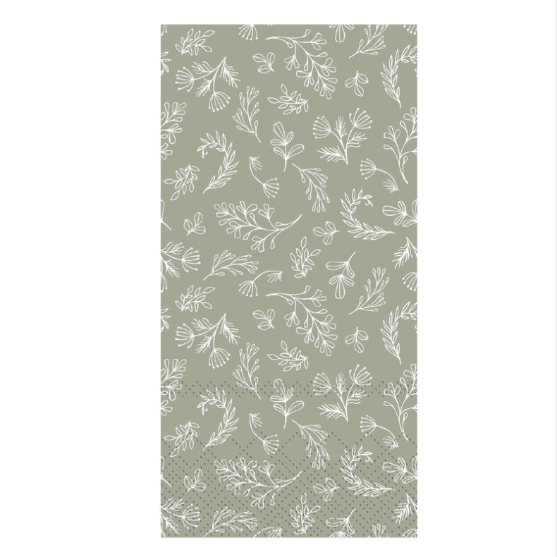 Gr�n med blade  - Serviet (Chic Antique) 