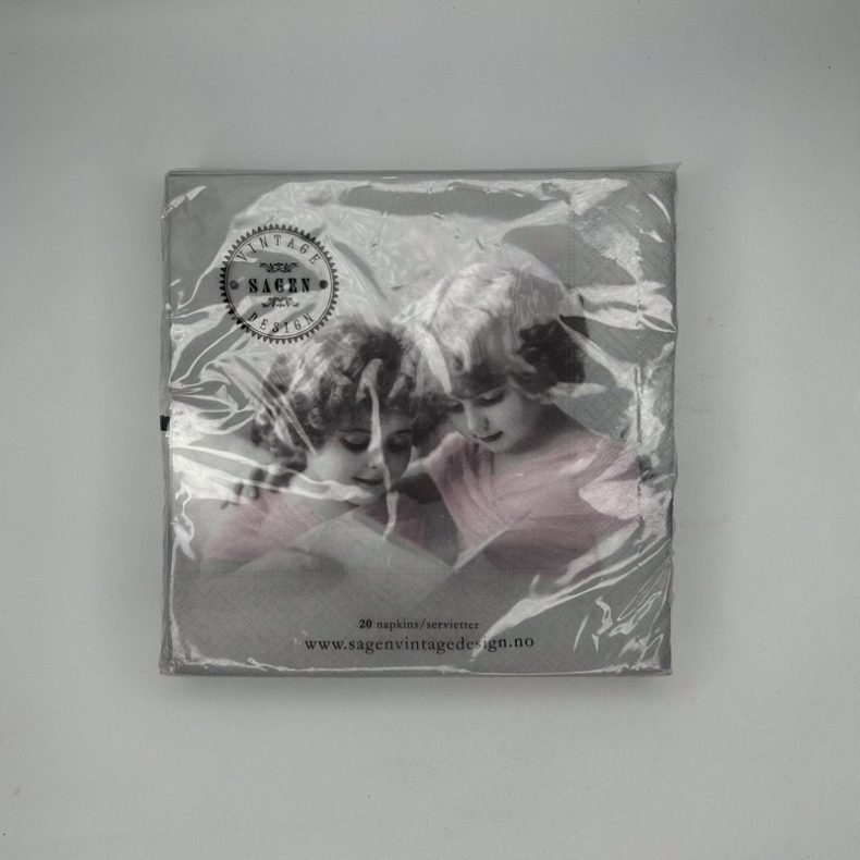 Retro Romantisk Serviet (Sagen Vintage Design) 