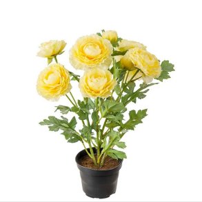 Ranunkel Pastel Gul - Plante Kunstig Blomst 