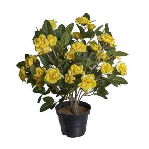 Gul Rose - Plante Kunstig Blomst 