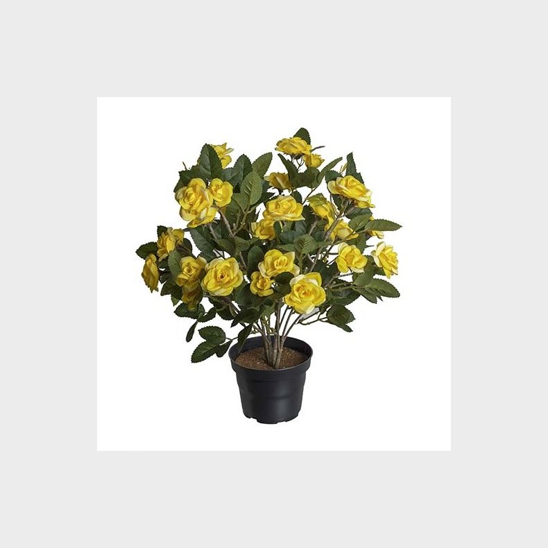 Gul Rose - Plante Kunstig Blomst 