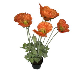 Valmue Orange - Plante Kunstig Blomst 