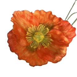 Valmue Orange - Plante Kunstig Blomst 