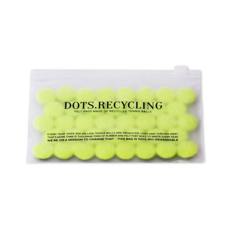 Gul Dots Filtsko Filtdupper 17 mm.   
