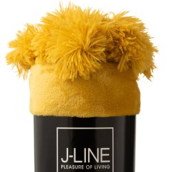 Okker Gul Pompom Plaid - (J-Line) 