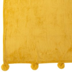 Okker Gul Pompom Plaid - (J-Line) 