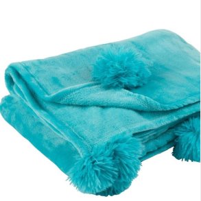 Turkis Pompom Plaid - (J-Line) 