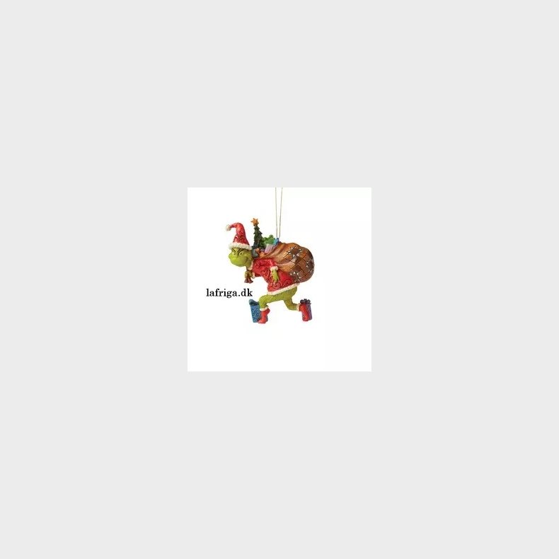 Grinch Med s�k p� ryggen med julepynt - Grinchen jul