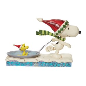 Snoopy  med slde Jul - Peanuts 