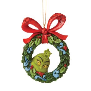 Grinch kigger ud af julekrans Ornament