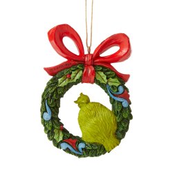 Grinch kigger ud af julekrans Ornament