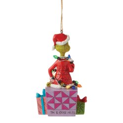 Grinch med Lyskde Ornament 