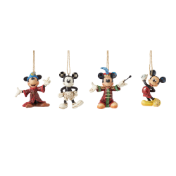 4 x Mickey Mouse - Ornament - Julepynt 