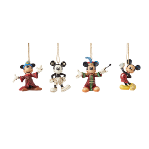 4 x Mickey Mouse - Ornament - Julepynt 