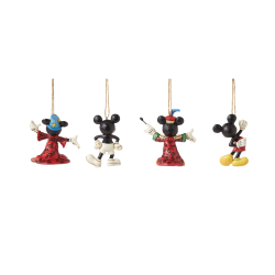 4 x Mickey Mouse - Ornament - Julepynt 