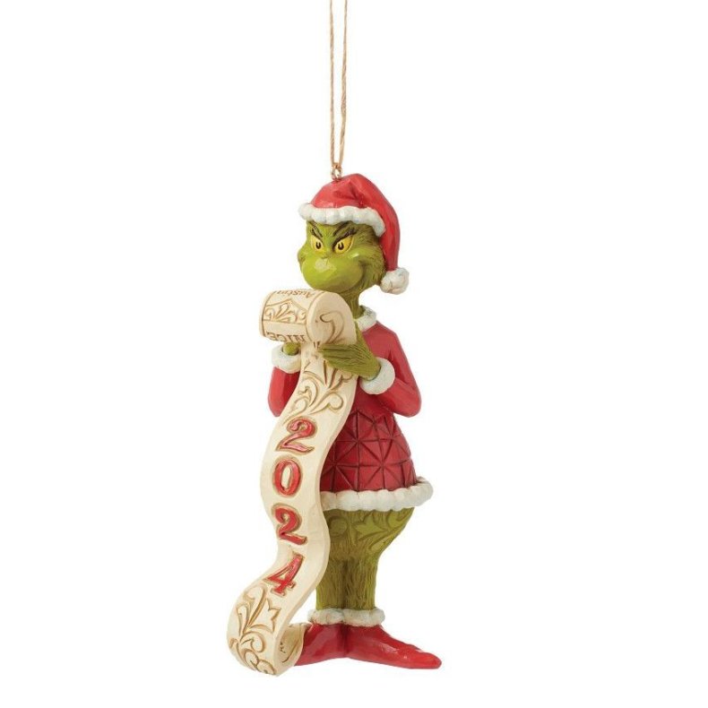 Grinch med nskeseddel 2024 Ornament 